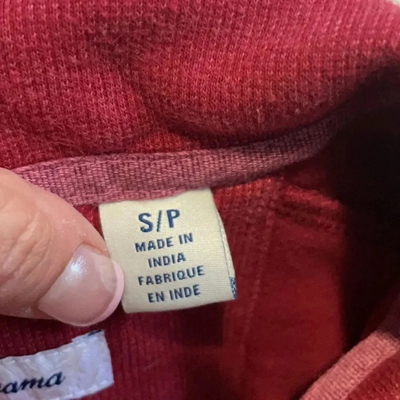 Tommy Bahama quarter zip ribbed sweatshirt Brick red Men’s size small Casual - Picture 4 of 12